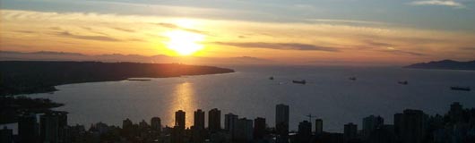 Sunset above Vancouver